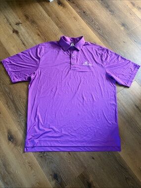FootJoy Kelly Plantation Men's Bright Purple Golf Polo Size XL EUC